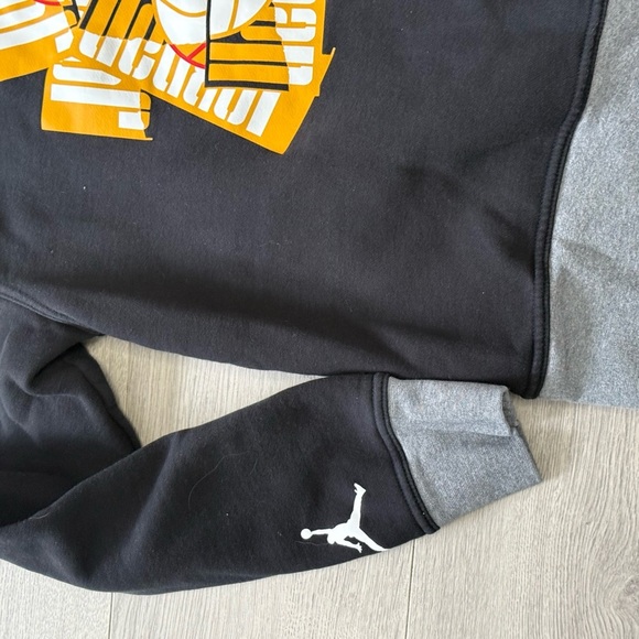 Jordan Black and Gray Men's Hoodie - Picture 9 of 10